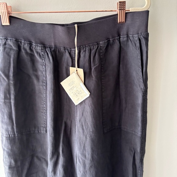 Faherty Arlie jogger NWT Linen Blend Sz L Washed Black - Picture 6 of 8